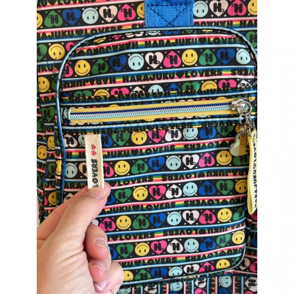 Harajuku Lovers Messenger Bag Multi-Color Women Large Gwen Stefani Y2K Print